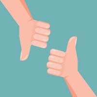 Thumbs up. vector illustration