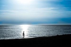 Jogging on the Beach photo