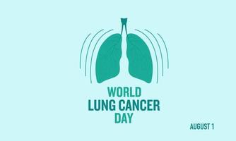 diseño de banner del día mundial del cáncer de pulmón vector