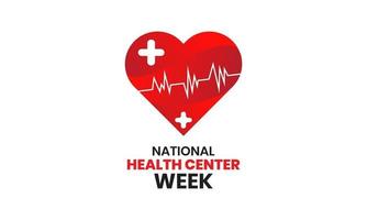 National health center week vector banner template