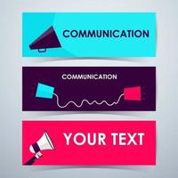 Communication Banners, Template Layout. Vector illustration