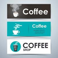 Coffee banners. Template Layout Website. Vector illustration