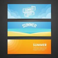 pancartas de verano. sitio web de diseño de plantilla. ilustración vectorial vector