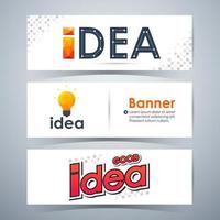 Idea Banners, Template Layout Website . Vector illustration