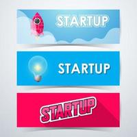 Startup Banners. Template Layout Website. Vector illustration