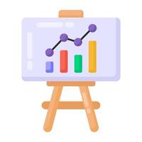 tabla de crecimiento y presentación de datos vector