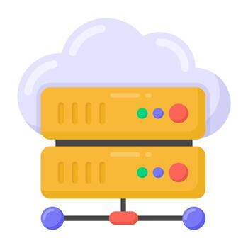 servidor de datos en la nube vector
