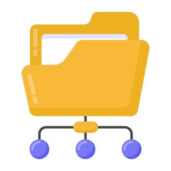 Folder Data  Network vector