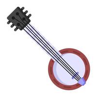 Sitar and string instrument vector