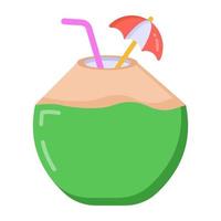 Coconut Drink and Cocktails vector