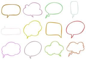 Set of Speech Bubble on a White Background vector