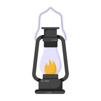 Kerosene Lamp light vector