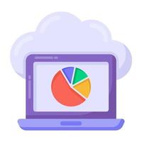 Laptop Database Systems and Analytics vector