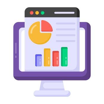 Laptop Database Systems and Analytics vector