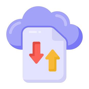 transferencia de datos en la nube vector
