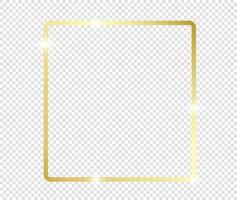 Gold shiny glowing frame background vector