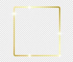 Gold shiny glowing frame background vector