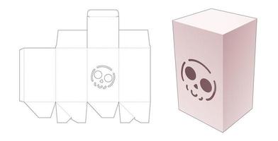 Halloween packaging box die cut template vector