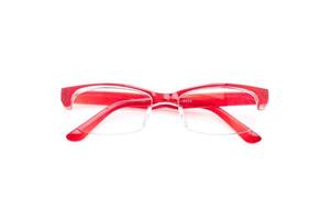 Eyeglasses, spectacles, or glasses on white background photo