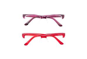 Eyeglasses, spectacles, or glasses on white background photo