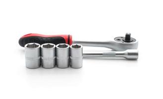 Socket wrench on white background photo