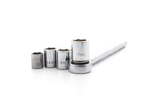 Socket wrench on white background photo
