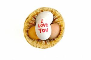 I love you Writes on Egg photo