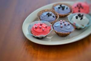 Cup Cakes on a Plate photo