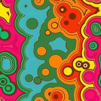 Sixties Hippy Retro Pattern Background vector