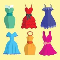 Collection of dresses vector