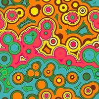 Sixties Retro Circle Mania Pattern vector