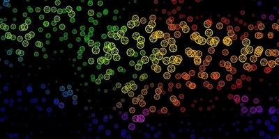 Dark Multicolor vector backdrop with mystery symbols.