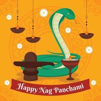 Happy Nag Panchami Background vector