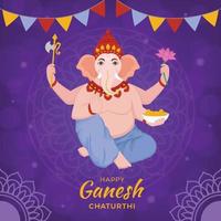 Happy Ganesh Chaturthi Background vector