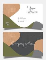 clean business card design with pastel color vector