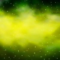 Light Green, Yellow vector background with colorful stars.