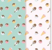 summer seamless pattern with icecream vector