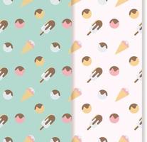 summer seamless pattern with icecream vector