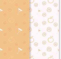 summer seamless pattern with orange and juice vector