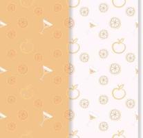 summer seamless pattern with orange and juice vector