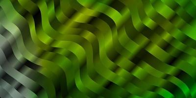 Light Green vector background with bent lines.