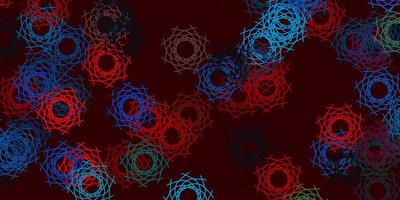 Light Blue, Red vector pattern with abstract shapes.