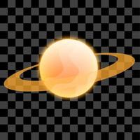 Orange planet object eps vector planetary space editable circle