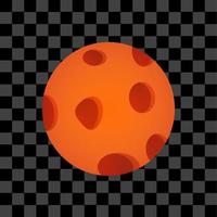 Orange planet object eps vector planetary space editable circle