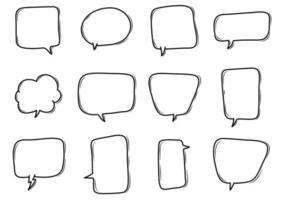 Thought Bubbles Doodle Icon vector