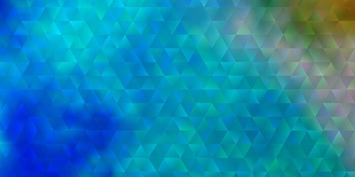 diseño de vector azul claro con líneas, triángulos.