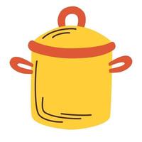 Kitchen pot. Cooking, chef. vector