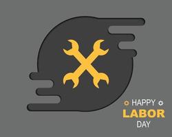 Happy Labor Day Simple Greeting Vector