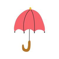 A red umbrella. Vector illustration in a flat style