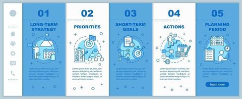 Strategy for business onboarding vector template